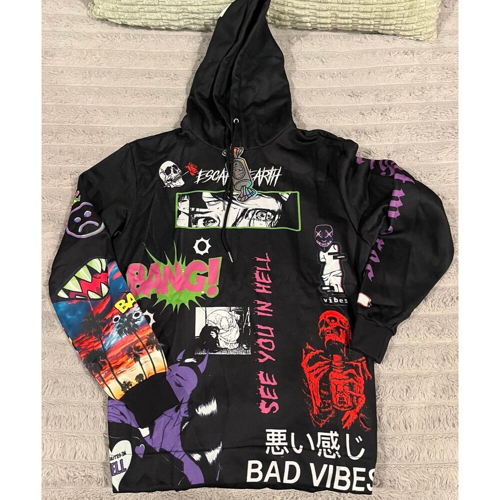 Sugarhill “Bad Vibes” Graphic Hoodie – New with Tags – Size XS